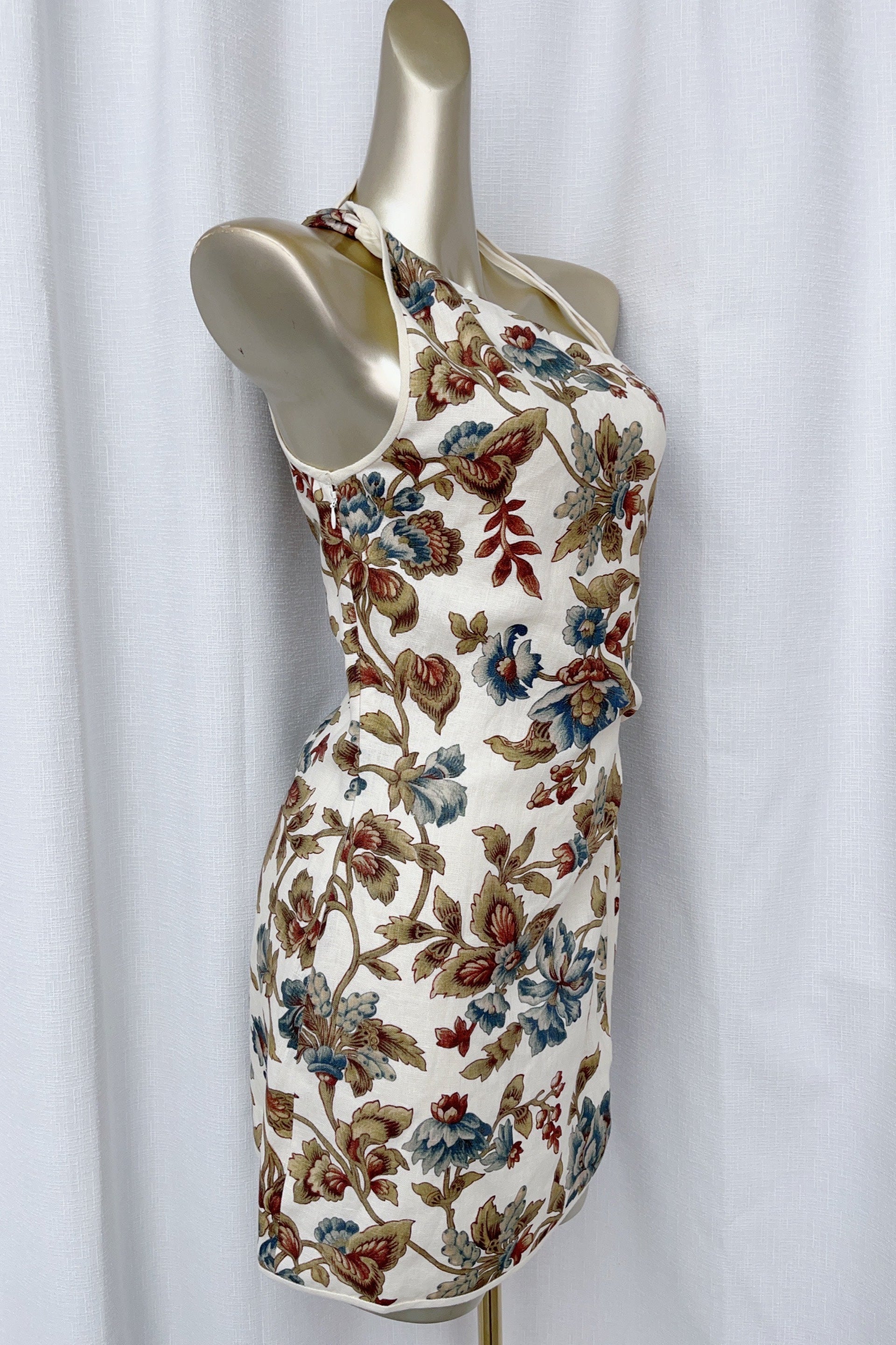 Floral print Asymmetric Mini Dress