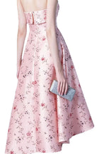 Floral Print Strapless Midi Dress