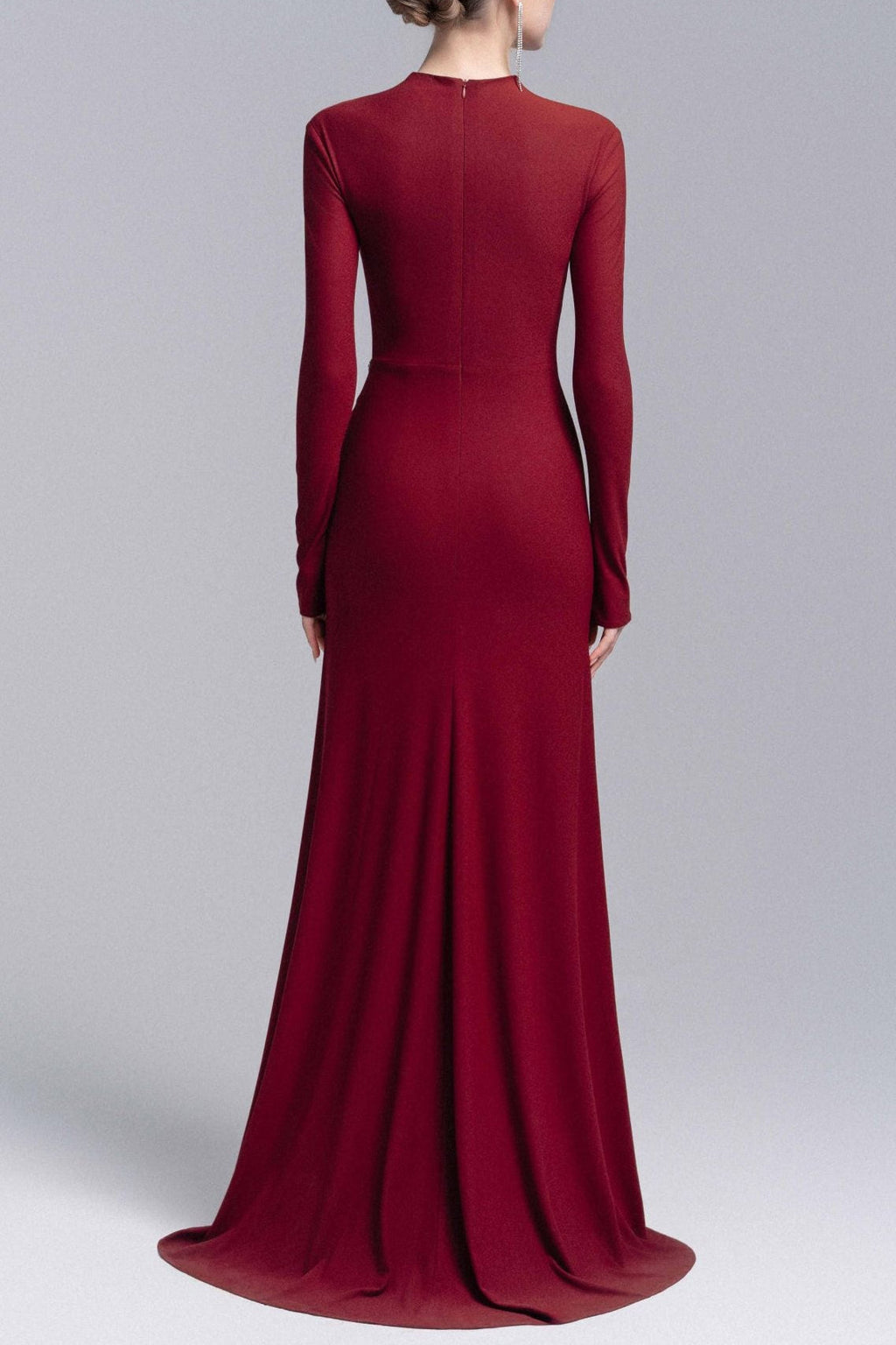 Flowering Girl Women Hedwig Rose Embellished Gathered Sheath Gown In Red
