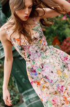 Flowering Girl Women Colorful Hollow Lace Midi Dress