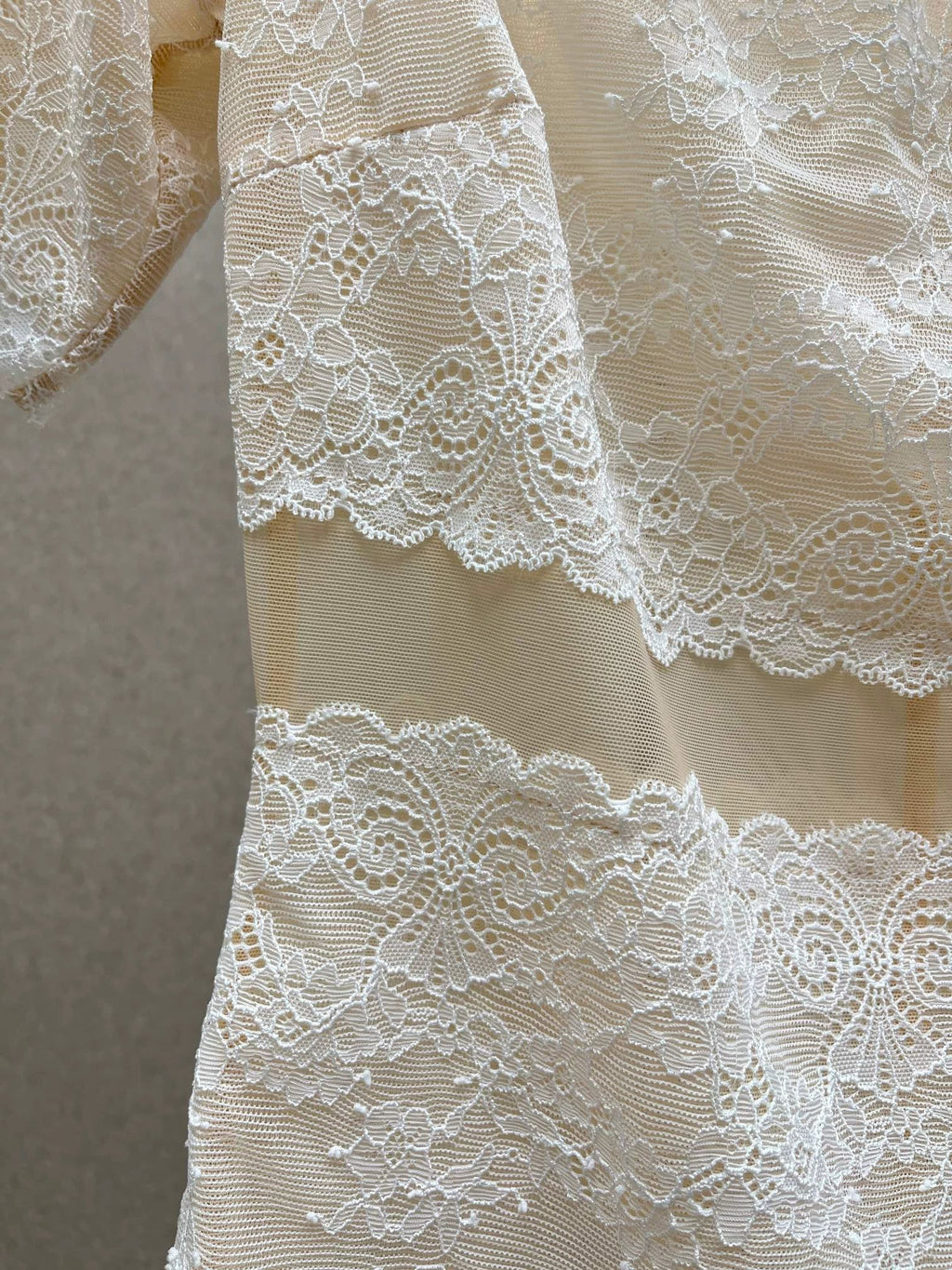 Flowering Girl Women Off Shoulder Sheer Lace Cutout Crop Top