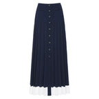 lyuba Two Tone Cropped Sleeveless Cardigan & Knit Skirt