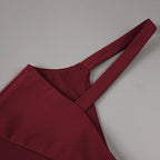 Flowering Girl Women sheer knit curve maxi dress in merlot