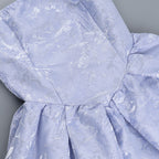 deborah Halterneck Floral Flare Mini Dress in blue