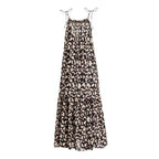 floral Printed backless slip maxi dress