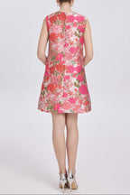 Flowering Girl Women Hilary Multicolor Floral Embroidery Sleeveless Mini Dress