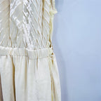 Flowering Girl Women Sleeveless Lace Detail Maxi Dress In Light Yellow