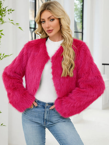 victoria Imitation Fur Top Short Jacket