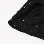 vanessa Long Sleeves Layered Lace Mini Dress in black