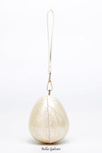 Flowering Girl Women Pearl Strap Egg Bag