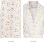 Retro Square Collar Plant and Flower Tie Coat