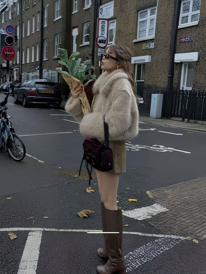 samantha imitation fur jacket