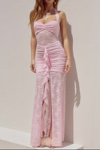 New Fashionable Off-Shoulder Slimming Lace Dress