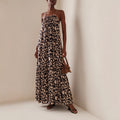 floral Printed backless slip maxi dress
