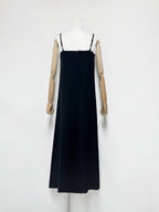 kristin Buttercup Embroidered Maxi Dress in Black