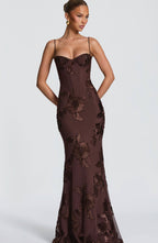 Nefertiti Maxi Dress -Brown