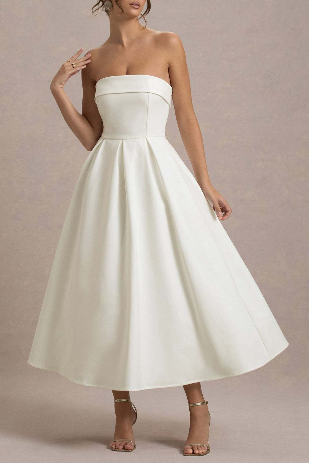 Flowering Girl Women white bandeau midi dress