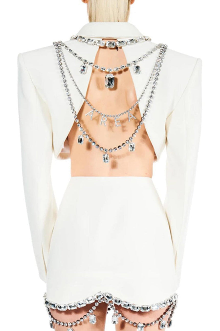 Flowering Girl Women Sabine crystal-embellished jacket & skirt matching set