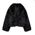 Flowering Girl Women fox fur imitation fur cropped jacket