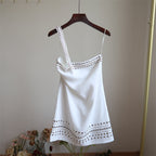 Flowering Girl Women Studded embellished Mini Dress in white