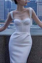Arabela Sexy Strappy Bandage Dress - White