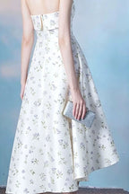 Floral Print Strapless Midi Dress