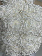 Flowering Girl Women flower bandage midi dress in white