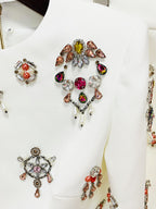Flowering Girl Women WHITE RHINESTONE EMBELLISHED SKIRT SET