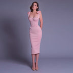Arabela Sexy Strappy Bandage Dress - White