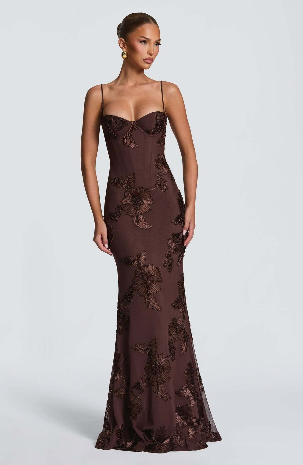 Nefertiti Maxi Dress -Brown
