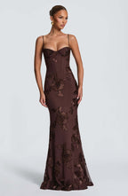 Nefertiti Maxi Dress -Brown