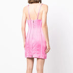 Flowering Girl Women Acetate-blend satin mini dress in pink