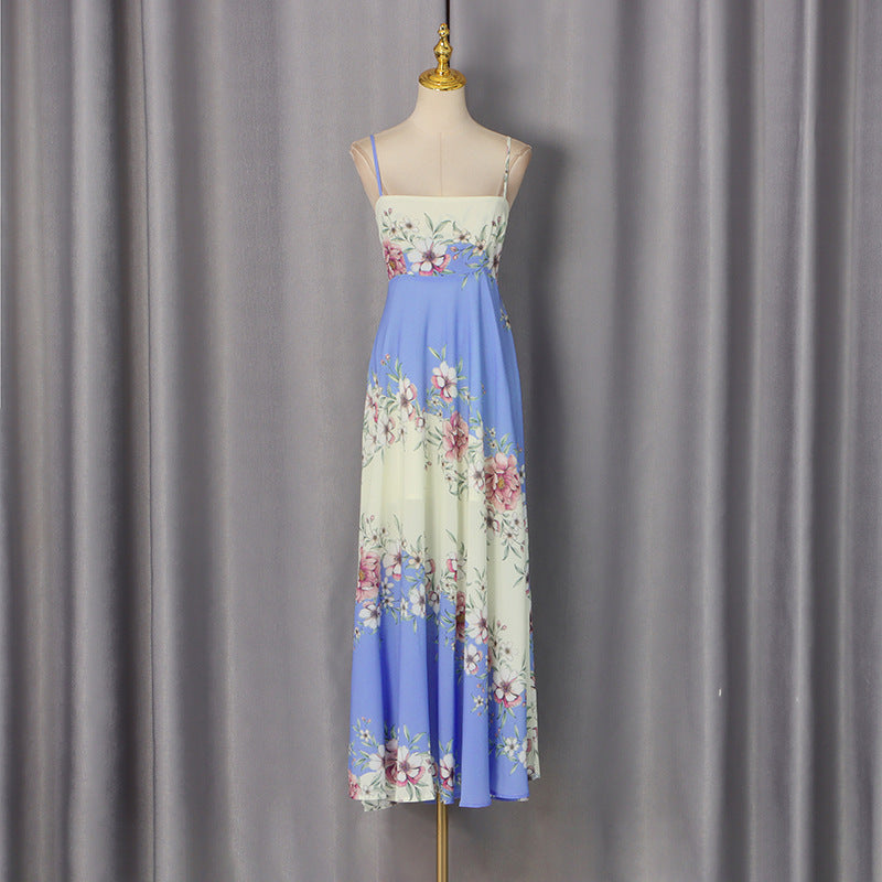 Agatha Floral Print Strap Midi Dress