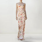 White Floral Slip Maxi Dress