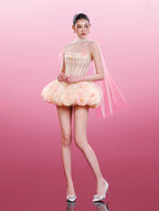 Roxya Floral Strapless Corset Mini Dress