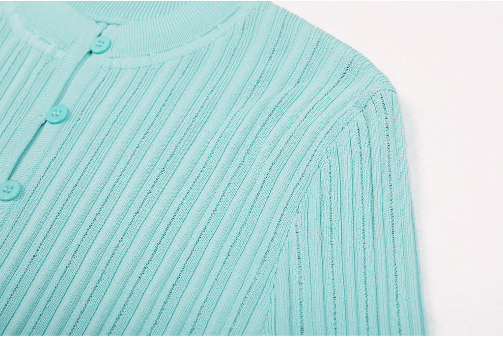 Flowering Girl Women Archetypes ribbed pointelle-knit sweaters in green