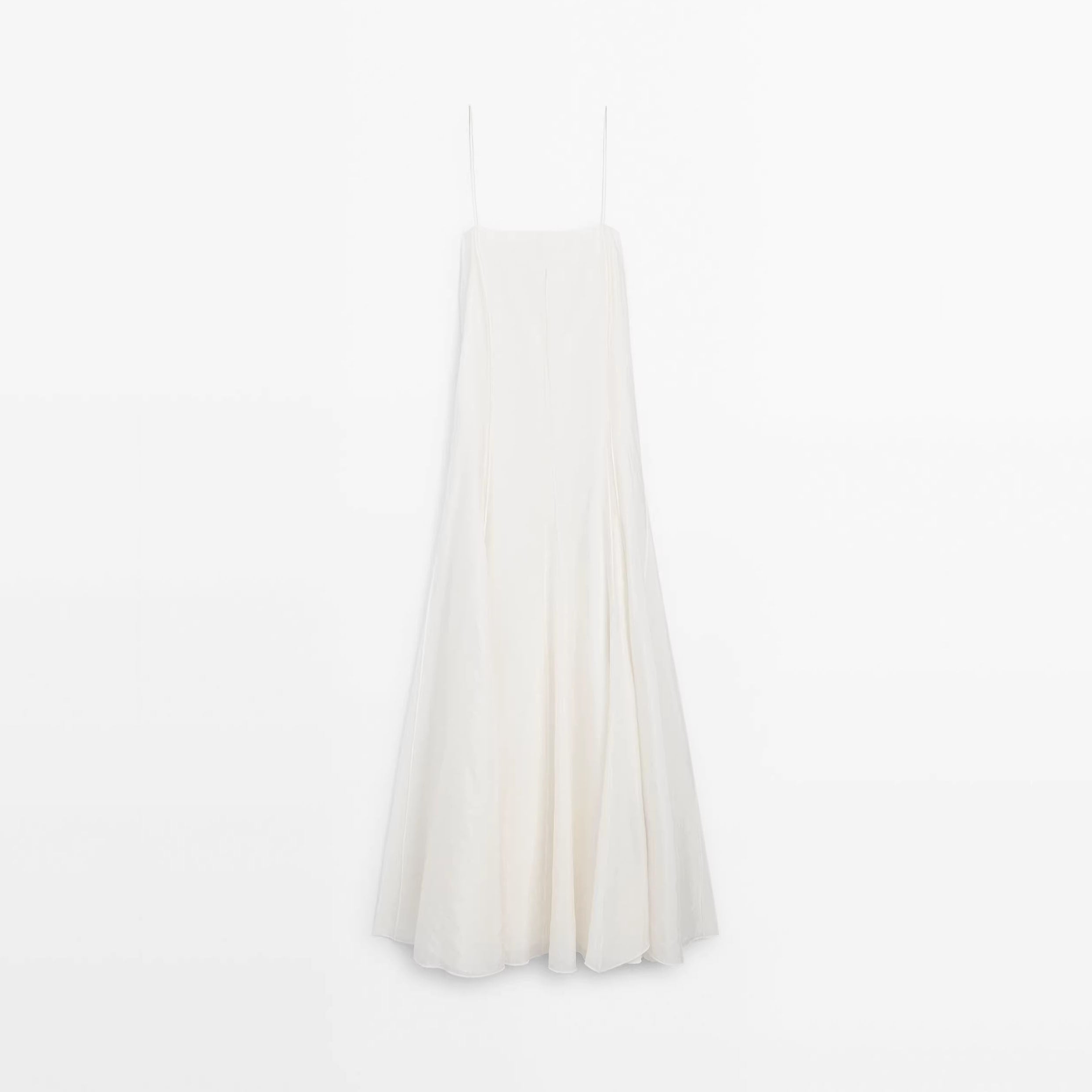 Flowering Girl Women white off-shoulder drape long slip dress