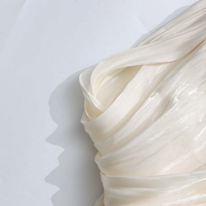 cornelia Apricot pleated Draped Mini Dress