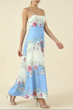 Agatha Floral Print Strap Midi Dress