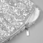 Flowering Girl Women crop top drape skirt set in silver