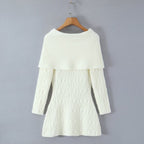 gwendolyn Off Shoulder Knit Mini Dress - White