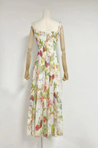Flowering Girl Women Multicolor Floral Print Fauna Gazar Gown