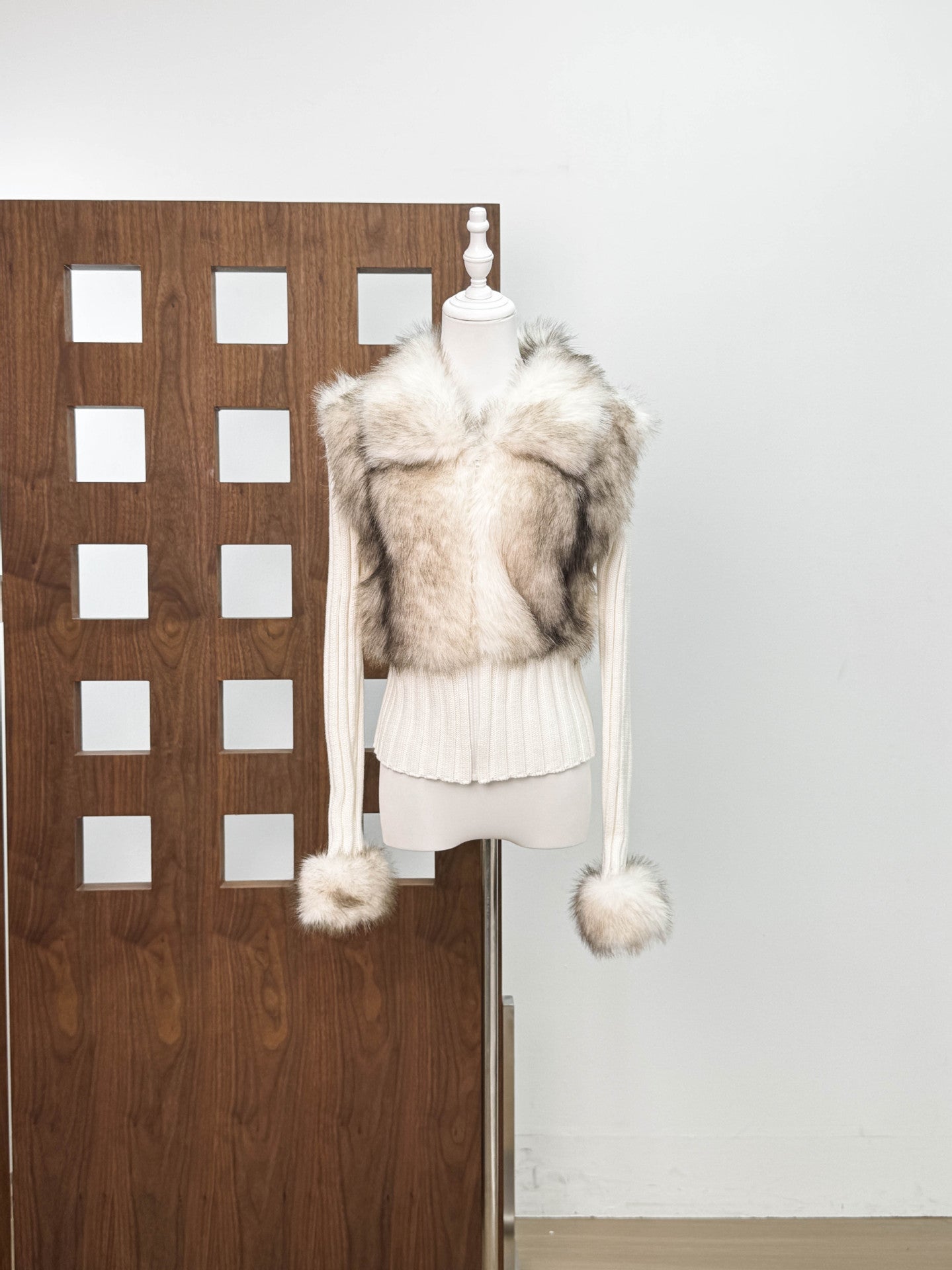 Geraldine Faux Fur Knit Coat