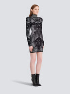 Flowering Girl Women graphic-print fitted mini dress