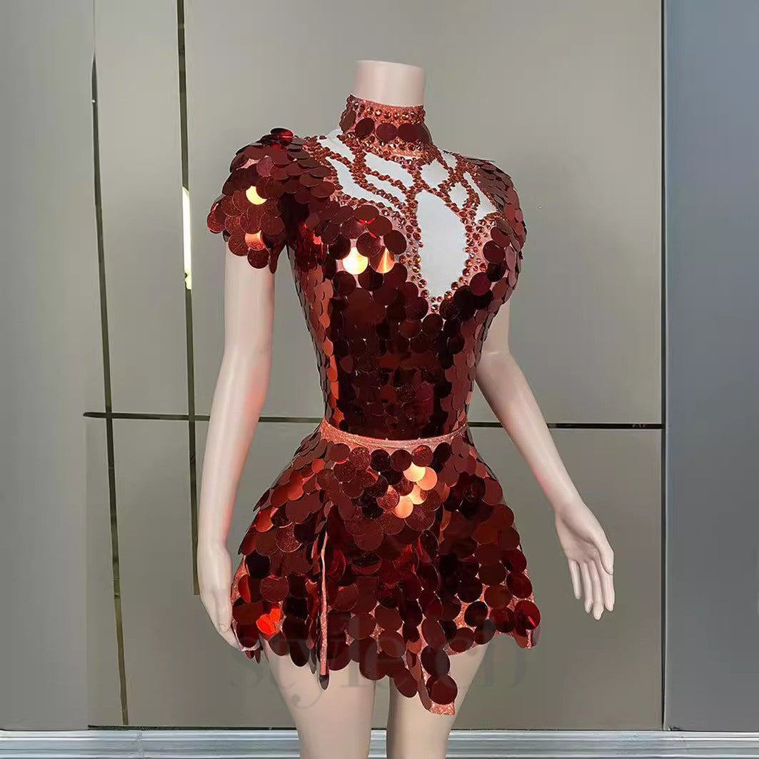 Flowering Girl Women HELENE BURGUNDY SEQUINS DIAMANTE SET