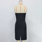 yuri Skeleton tassel embellished Bustier mini Dress in black