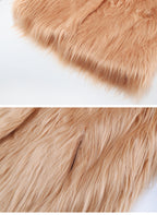 Flowering Girl Women nude pink fur coat
