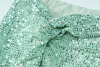 Flowering Girl Women Sequin Two Pieces Suit In Green