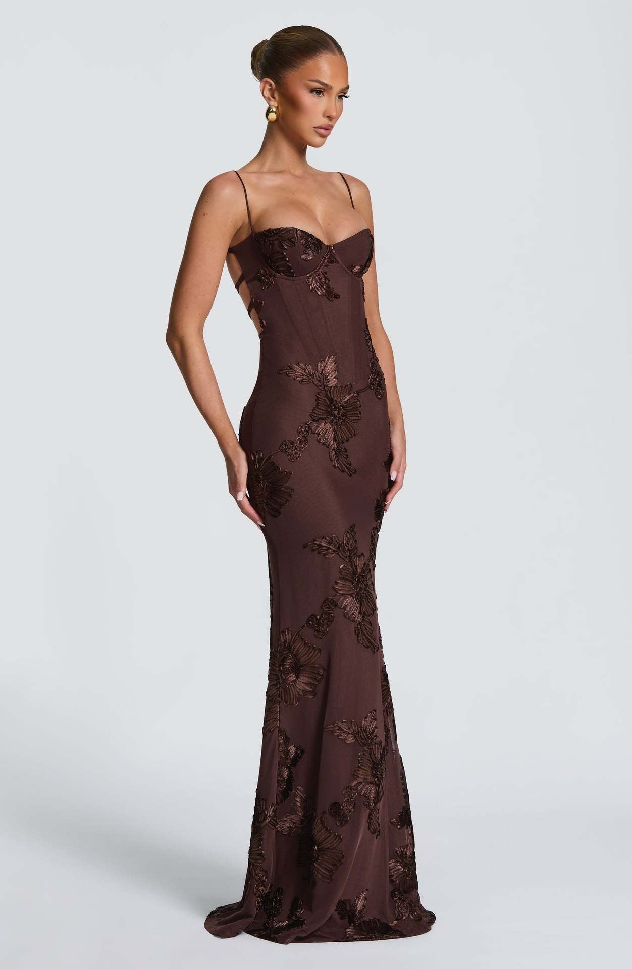 Nefertiti Maxi Dress -Brown