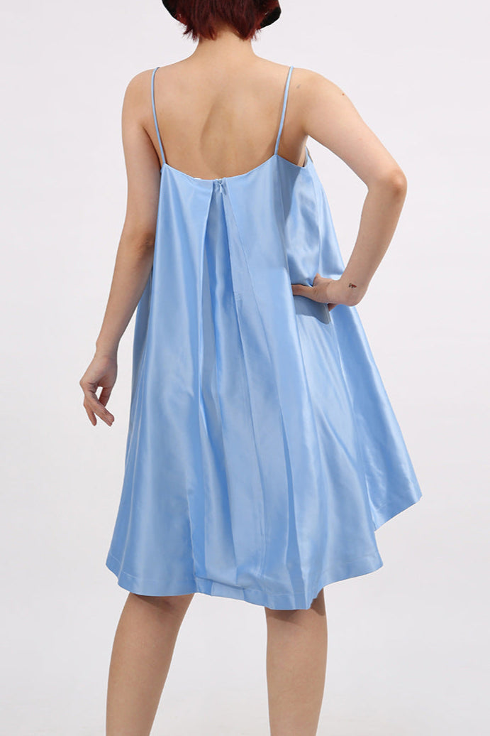 Edwina Applique Floral Embroidered Mini Dress In Blue